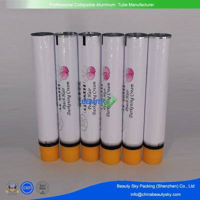 China White printing Dia. 25mm Metal Tube Empty Aluminium Tubes  for  Hair Color cream  with plastic inside for sale