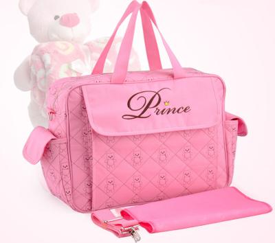 China Waterproof Mommy Diaper Bag With Changing Mat For Baby Diaper Organizer Bag for sale