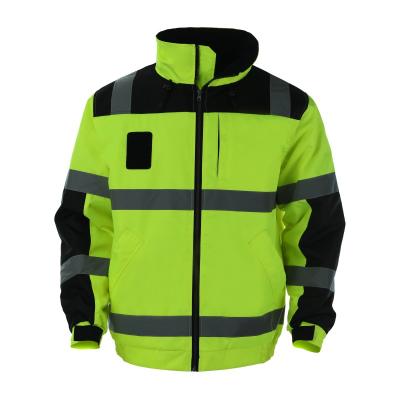 China Water Proof Safetypink Reflective Safety Polyester Fluorescent Yellow Rescue Ambulance Bomber Jackets for sale