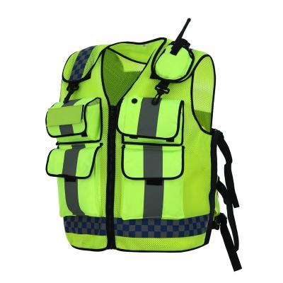 China 100% Polyester Mesh High Vis Reflective Safety Adjustable Buckle Vest Tactical Carrier Safety Vest for sale