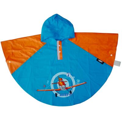 China Children's Fashion Windproof Raincoats Splicing Cartoon Raincoat Child's PVC Safety Poncho for sale