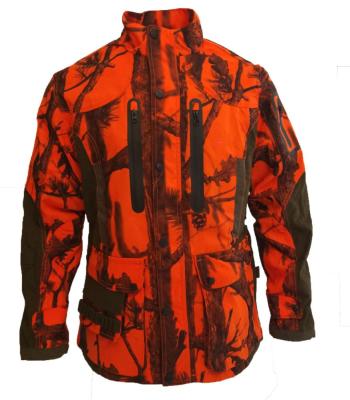 China Custom Orange Water Repellent Camouflage Blaze Hunting Waterproof Windproof Hunting Jacket for sale