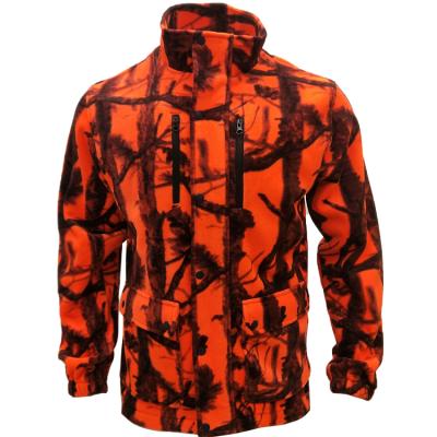 China Warm Orange Camouflage Fleece Reflective Hunting Jacket And Cloth Protector for sale