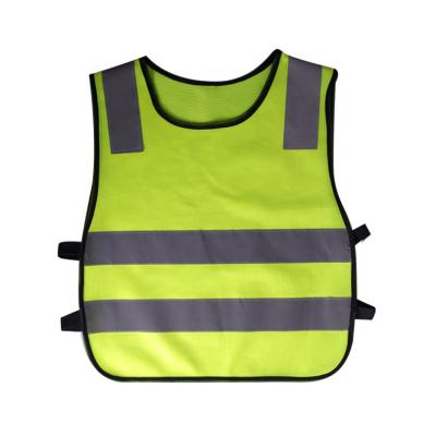 China Easy Loose Visible Yellow Vest Child Safety Top Child Safety Top Reflective Vest for sale