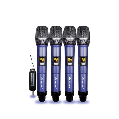 China Rechargeable UHF Handheld Microphones KTV Microphone Karaoke Microphone and Accessories Professional Wireless Microphone for sale