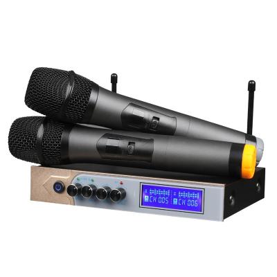 China Protable Promotion Home Party Cheap Karaoke UHF KTV Wireless Microphone Mic Handheld Microphone System for sale