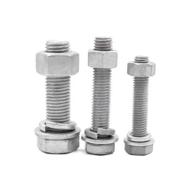 China Manufacturer Customized Stainless Steel Zn Hotplating M18 M20 M22 Hot Dip Galvanized Bolts And Nuts for sale