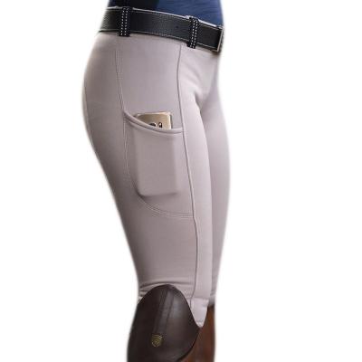 China English Chaps Woman Recycles Horse Equestrian Tight Pull On Pants Gaiters Knee Patch Color Riding Breeches With Pocket for sale