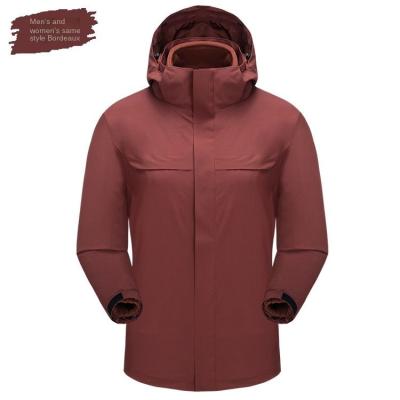 China Sustainable Men Waterproof Quick Dry Zip Up Jacket Custom Made Hooded Long Outer Size 3 In 1 Coat For Men With Pocket for sale