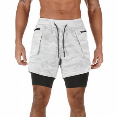 China Anti-wrinkle Qufan summer sports casual double shorts men's quick-drying training fitness five hundred short pants for sale