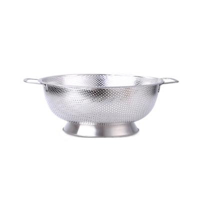 China Kitchen Food Fruit and Vegetable Sink Colander Washing Stainless Steel Viable Multifunctional Drain Basket for sale