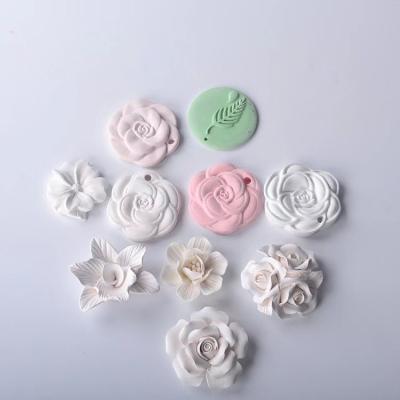 China Home Decoration/Office/Gift Scented Flower Car Aroma Diffuser Hanging Gypsum Ornaments Air Freshener Scented Gypsum Diffuser for sale