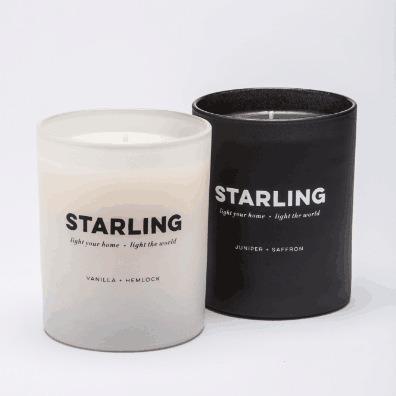 China Home Decoration Custom Printed Luxury Black And White Scented Soy Candle Jar for sale