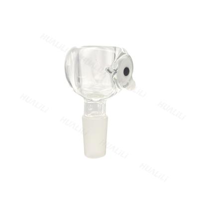 China Handmade Transparent Oil Filled Glass Pipe Fittings Hookah Filter Cigarette Smoking Fittings for sale