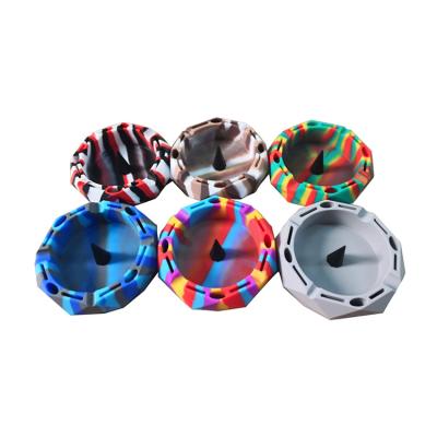 China Factory price silicone viable hot gel ashtray multifunctional portable ashtray Diamond Ashtray for sale