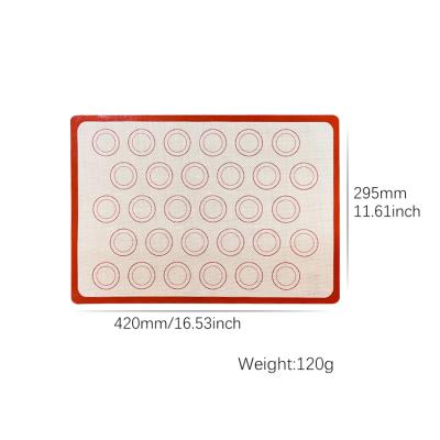 China Sustainable various sizes of high quality silicone fiberglass perforated non-stick silicone baking mat for sale