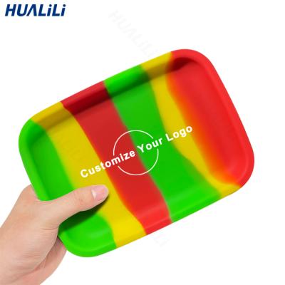 China Durable Environmentally Friendly Food Grade Cigarette Tray Silicone Rolling Tray for sale