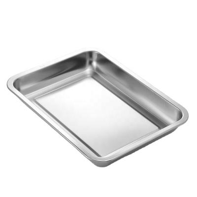 China Viable all sizes factory wholesale rectangular BBQ tray baking and steaming dish cooking pan for caten for sale