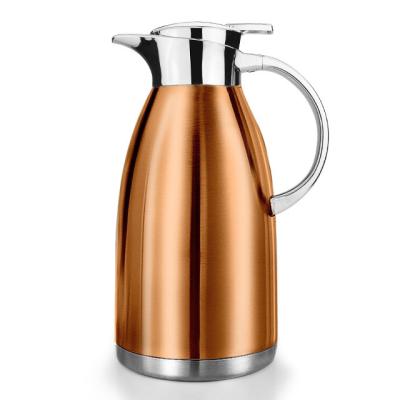 China Double Wall PORTABLE Coffee Pot Large Insulated Stainless Steel Hot Water Flask for sale