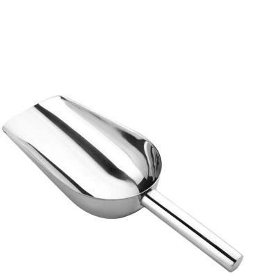 China 201 Sustainable Stainless Steel Round Bottom Ice Shovel Ice Shovel Tea Shovel Kitchen Utensils for sale