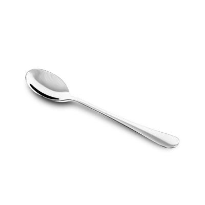 China Amazon Viable Popular Spoon Custom Long Handled 304 Stainless Steel Tea Spoon Metal Dessert Teaspoon for sale