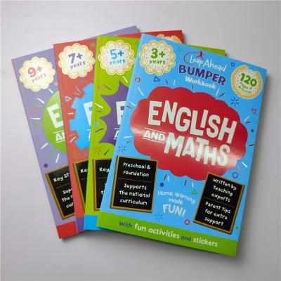 China Printed english and math kindergarten and fundation notebook for kids activity books for kids for sale