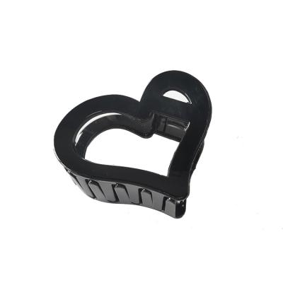 China Korean style heart shape hair claws pure plastic acrylic solid color hair claw clip ZJ0004 for sale