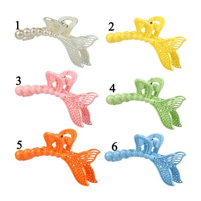 China Fashion Fish Clip Shape Design Women's Tail Hair Claw Clip Simple Plastic Resin Hair Claw Clip Wholesale New for sale