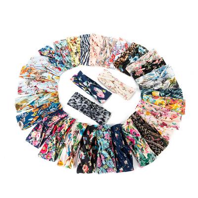 China Fashion Printing Scrunchies Newly Hair Band Bohemia Women Bows Hair Rope Ties Holder Hair Accessories for sale