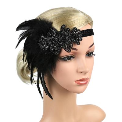 China Feather Natural Fancy Hair Accessories Hairband Feather Headband Women Headband For Party Decoration for sale