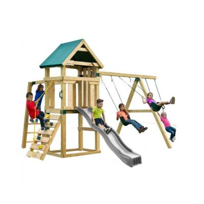 China 3-12 Years HOT SALES Patio Climbing Frame Wooden Play Set Outdoor Playground for sale