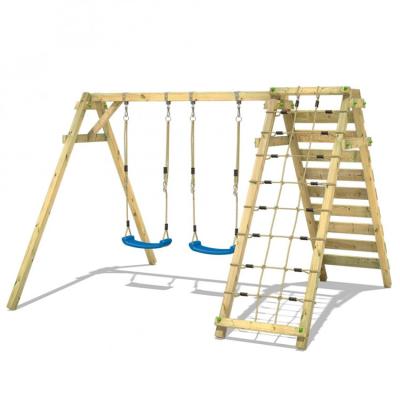 China HOT SALES 3-12years Backyard Climbing Wooden Frame Play Set With Plastic Accessories for sale