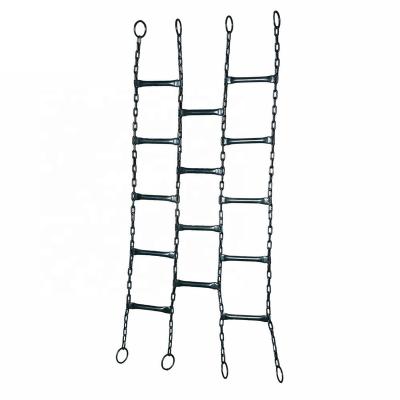 China Outdoor Furniture HOT SALES Outdoor Playground Set Accessories Plastisol PVC Coated Ladder Chain Metal Climbing Net For Kids for sale