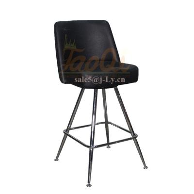 China K335 High Quality Leather Auto-Return Casino Chair Hot Sale Metal Slot Chair Swivel Furniture Bar Swivel Game Poker Blackjack Table Chair for sale