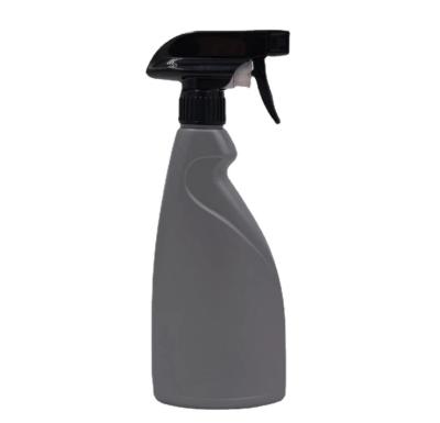 China Liquid Packaging 500ML 16oz HDPE Plastic Gray Color Trigger Spray Bottle For Car Cleaning for sale