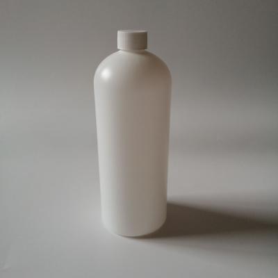 China 1000ml Cleaning Chemical Packing Bottle With Screw Cap Competitive Price White HDPE 1000ml Plastic Cleaning Chemical Packing Bottle With Screw Cap for sale