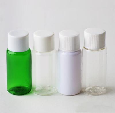 China Household Products 15ml PET Color Lotion Shampoo Plastic White Transparent Toner Bottle With Disc Screw Cap for sale