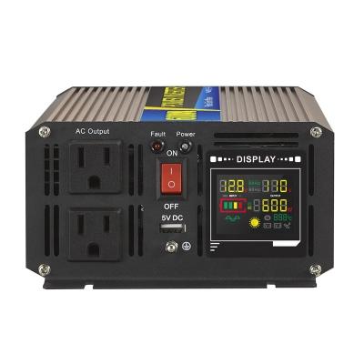 China China Export SGPE-600W 12-48VDC 110/220VAC Pure Sine Wave Inverter with Intelligent Charger DC/AC Power Inverter 21.5*15*7.8cm for sale