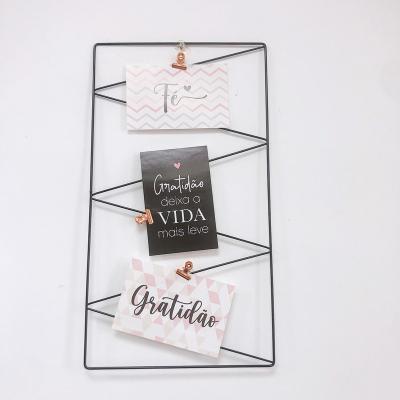 China Fashionable Custom Diy Picture Photo Frame With Clip Exhibition 24x36 Black Metal Picture Frame Home Decoration for sale