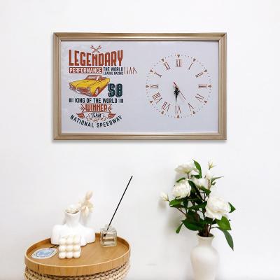 China Silent Morden Large Farmhouse Decoration Living Room Dining Room Wall Clock Wall Decor for sale