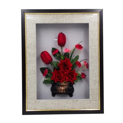 China New Modern Retro Plant Picture Frame Shade Glass Box Frame 18x14 3d Flower Classic/Postmodern Wall Hanging Large for sale