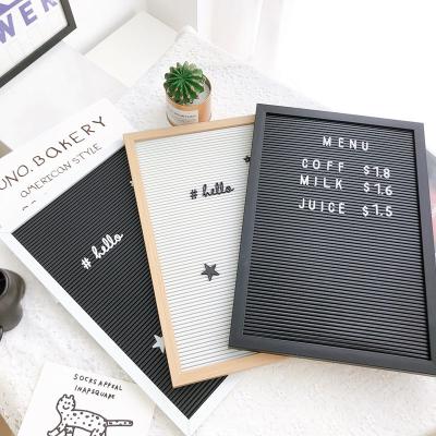 China New Europe 2022 Diy Felt Alphabet Note Board Restaurant Menu Letter Changeable Board With Many Felt Colors for sale