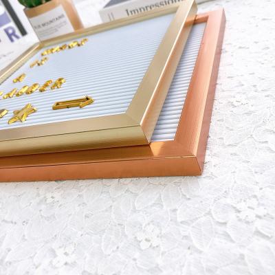 China Hot Selling Europe Gold Frame Billboard Letter Changeable Board With Plastic Frame for sale