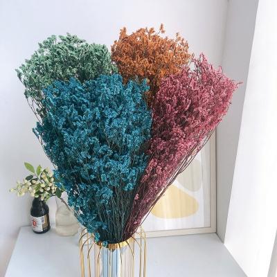 China Wholesale Natural Touch Dried Flower Arrangements and Eternal Flower Crystal Grass Garlands Flower Wall Wedding Decor for sale