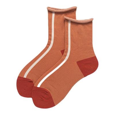 China Simple style QUICK DRY stripe simple style sports low price bulk socks women's autumn direct socks for sale