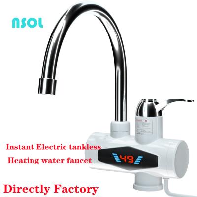 China Thermostatic Water House Taps 3000W Instant Water Heater Tap Electric Water Haters Faucet Tankless Faucet With LED Digital Display for sale