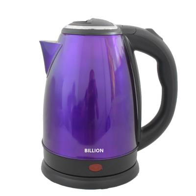 China 360 Degree Color Rotation Low Price 201/304 SS Material Purple Electric Kettle Good Water Kettle for sale