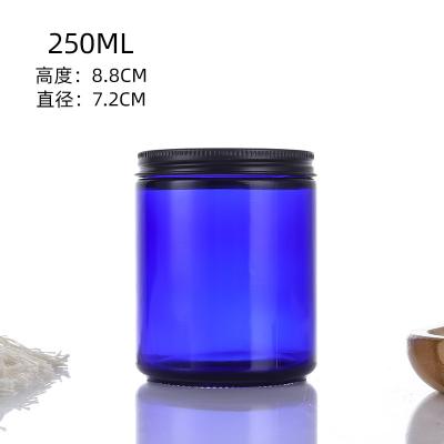 China Eco-friendly Recyclable Customized Painted Clear Glass Round Color Bottom Empty Candle Jars Wholesale for sale