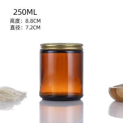 China Custom Clear Glass Unique Candle Jars Recyclable Eco - Friendly With Lids In Bulk for sale