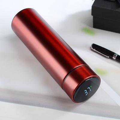 China 500ml PORTABLE Smart Thermos Flask Vacuum Stainless Steel LED Water Bottle for sale